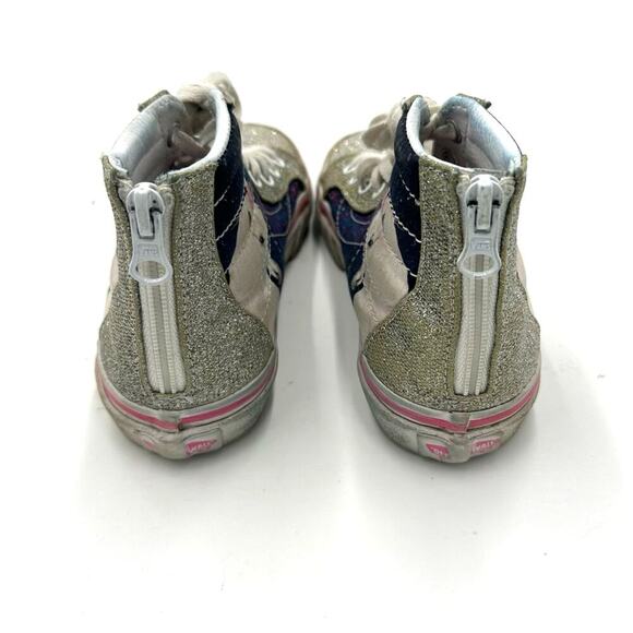 VANS Sk8-Hi Zip Digi Unicorn Girls High Tops, Sz Kids 1 (K1-A) - Picture 4 of 8
